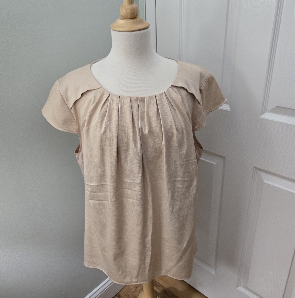 Elegant Beige Anne Klein Blouse